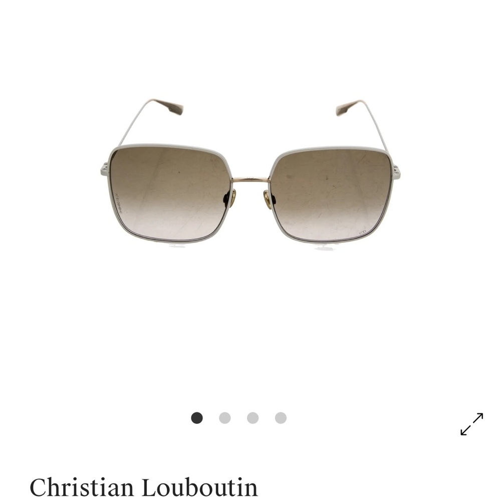 Christian Louboutin Silver Geometric Sunglasses